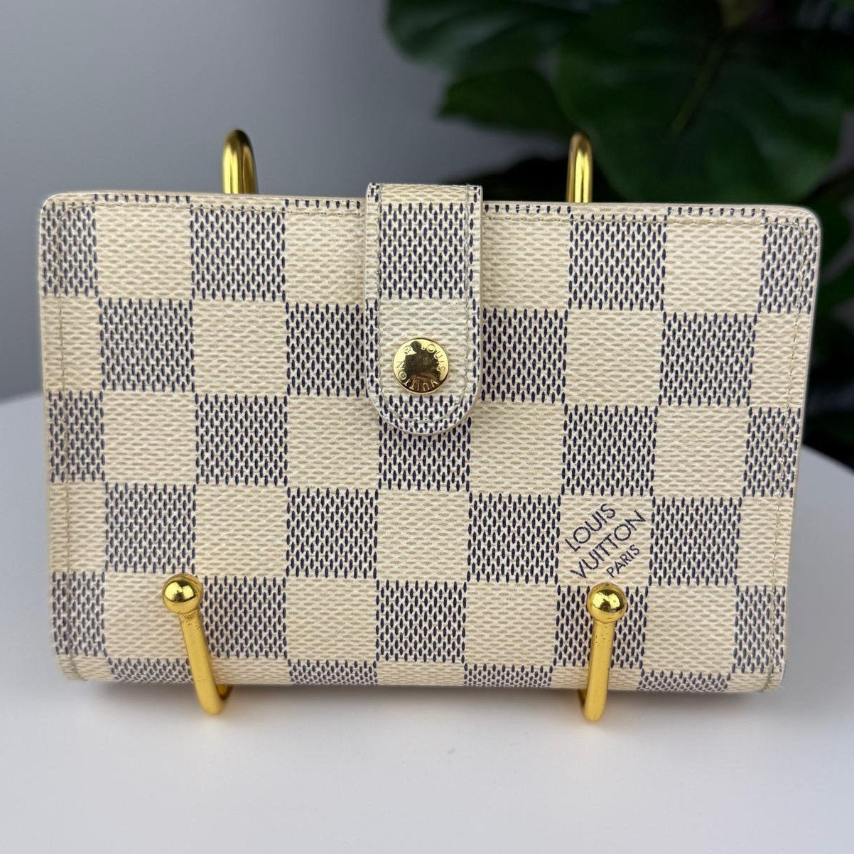 💎Authentic Louis  Louis Vuitton Damier Azur French Purse Wallet.