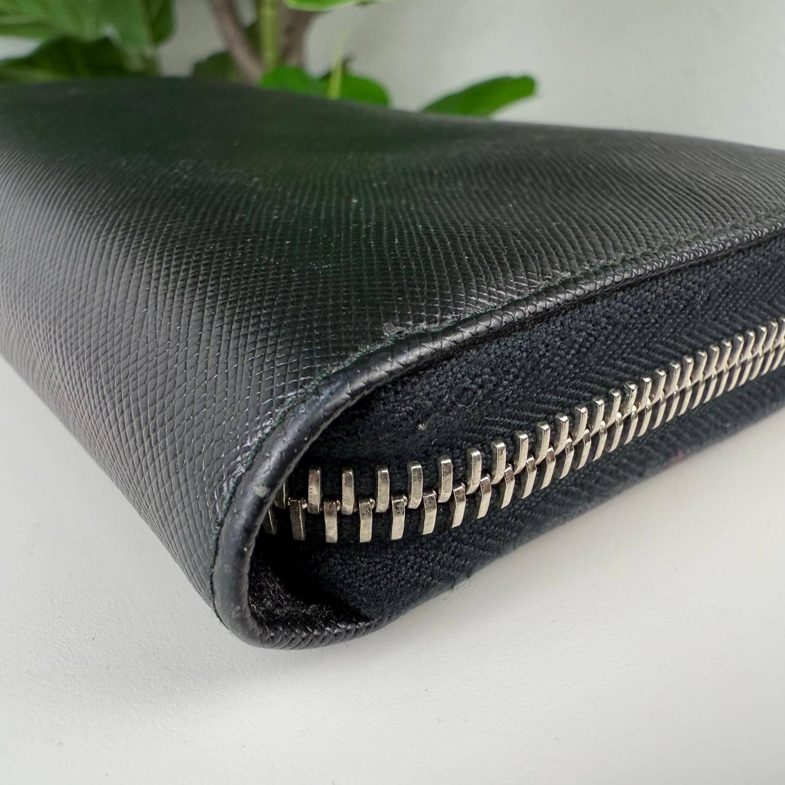 Authentic PRADA Saffiano Leather Black Wallet