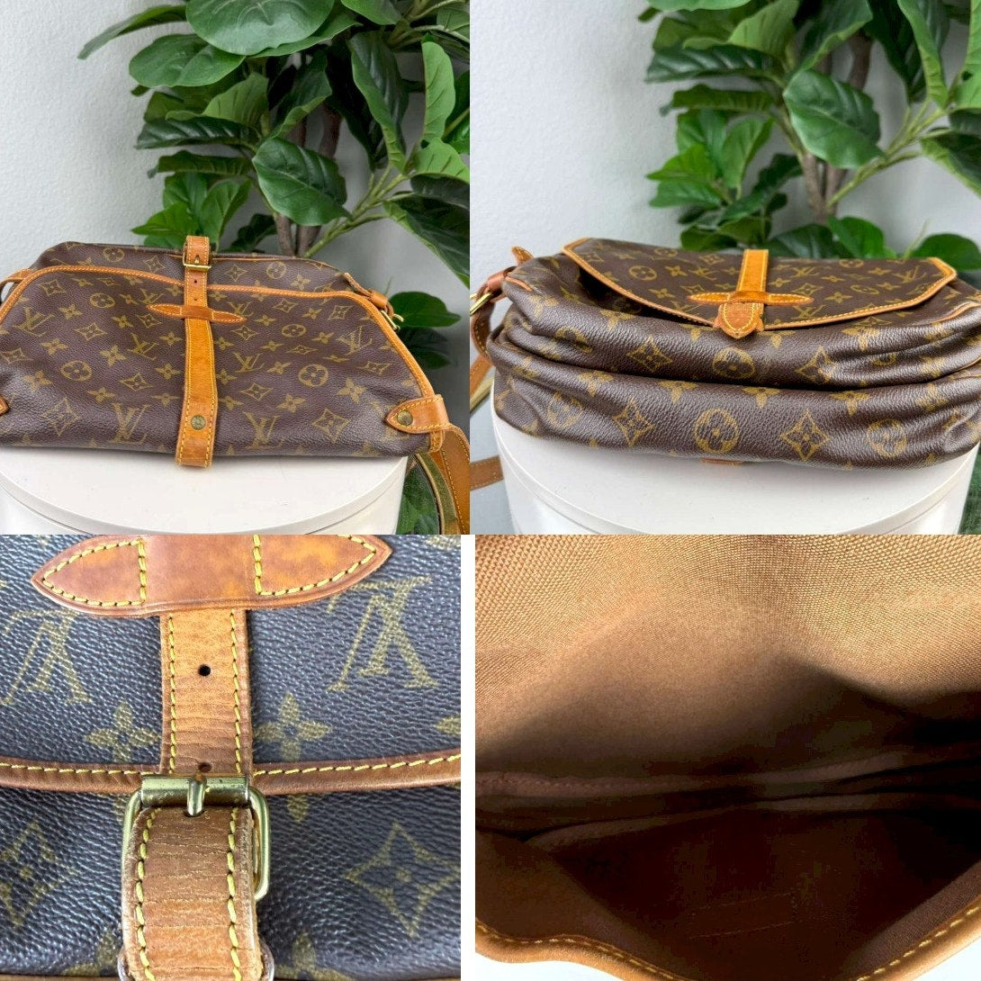 Authentic Louis Vuitton Monogram Saumur 30