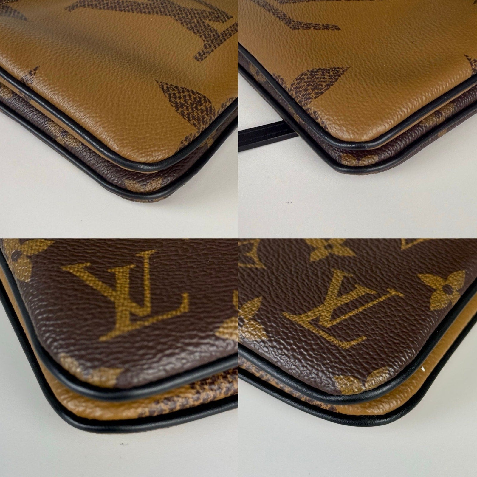 💎Authentic Louis Vuitton Reverse Monogram Giant Double Zip Pochette