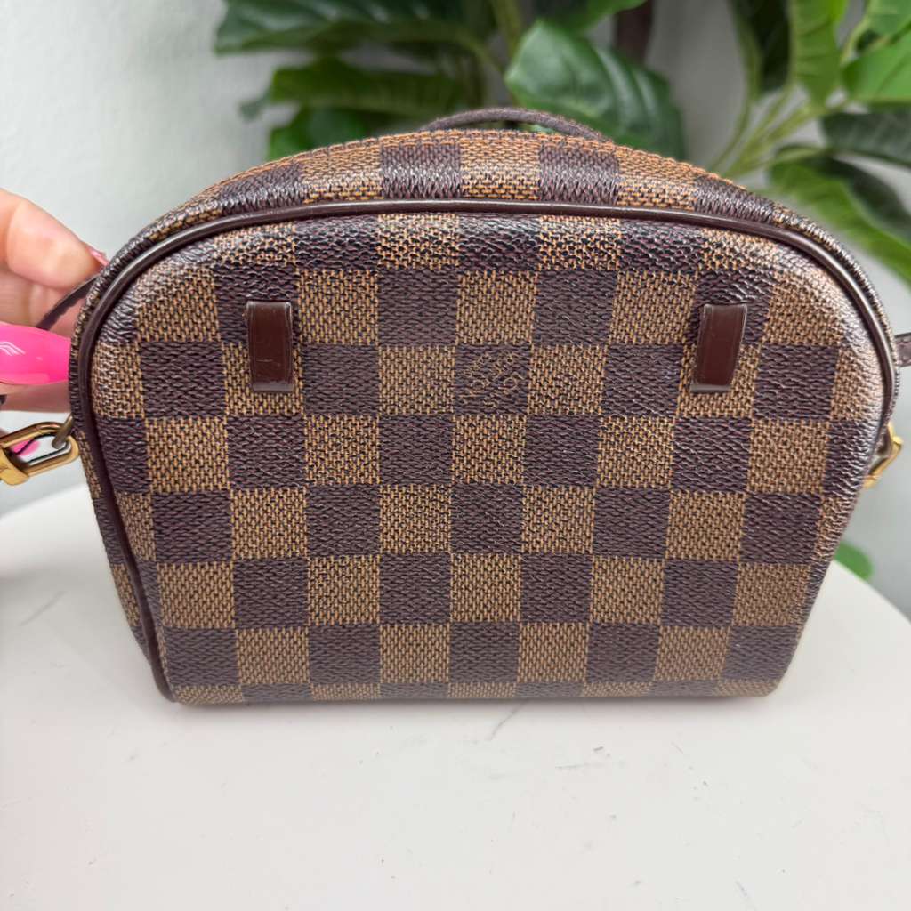 Authentic Louis Vuitton Ipanema Pochette Damier Ebene Crossbody Bag