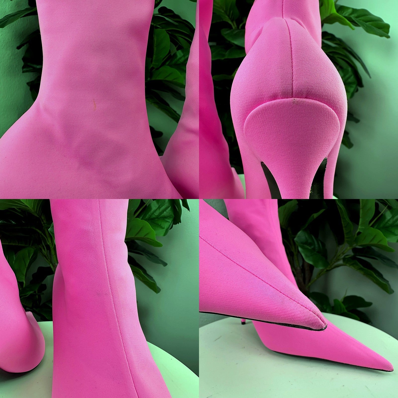Balenciaga Knife sock boots - fabric and heel details