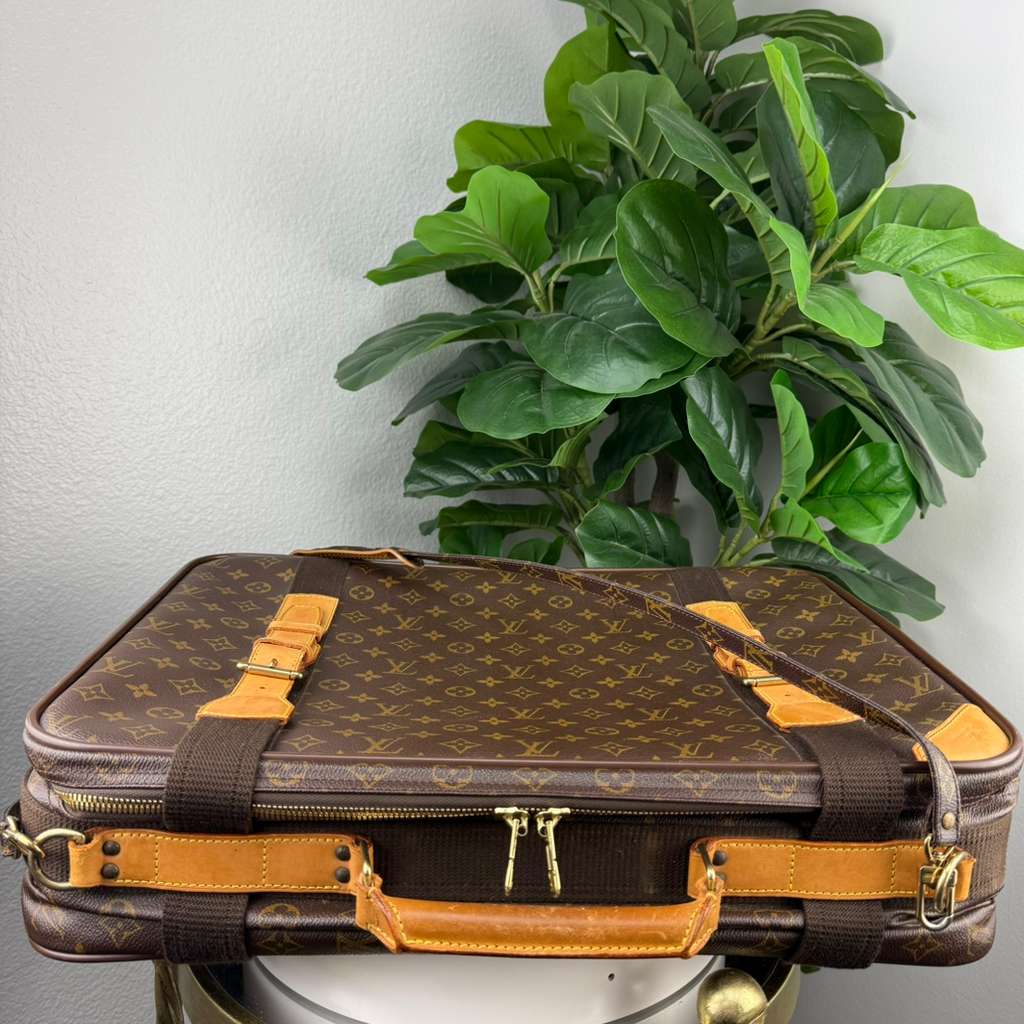 Authentic Louis Vuitton Monogram Canvas Satellite 53 Soft Suitcase