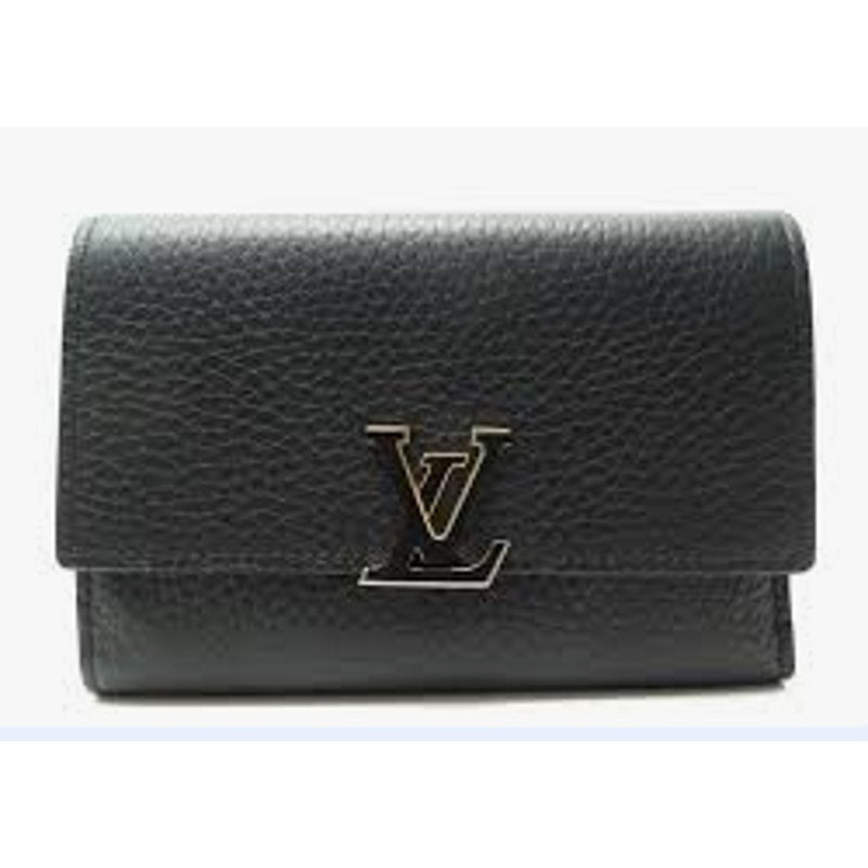 Authentic Louis Vuitton Portefeuille Capucines Leather Compact Wallet