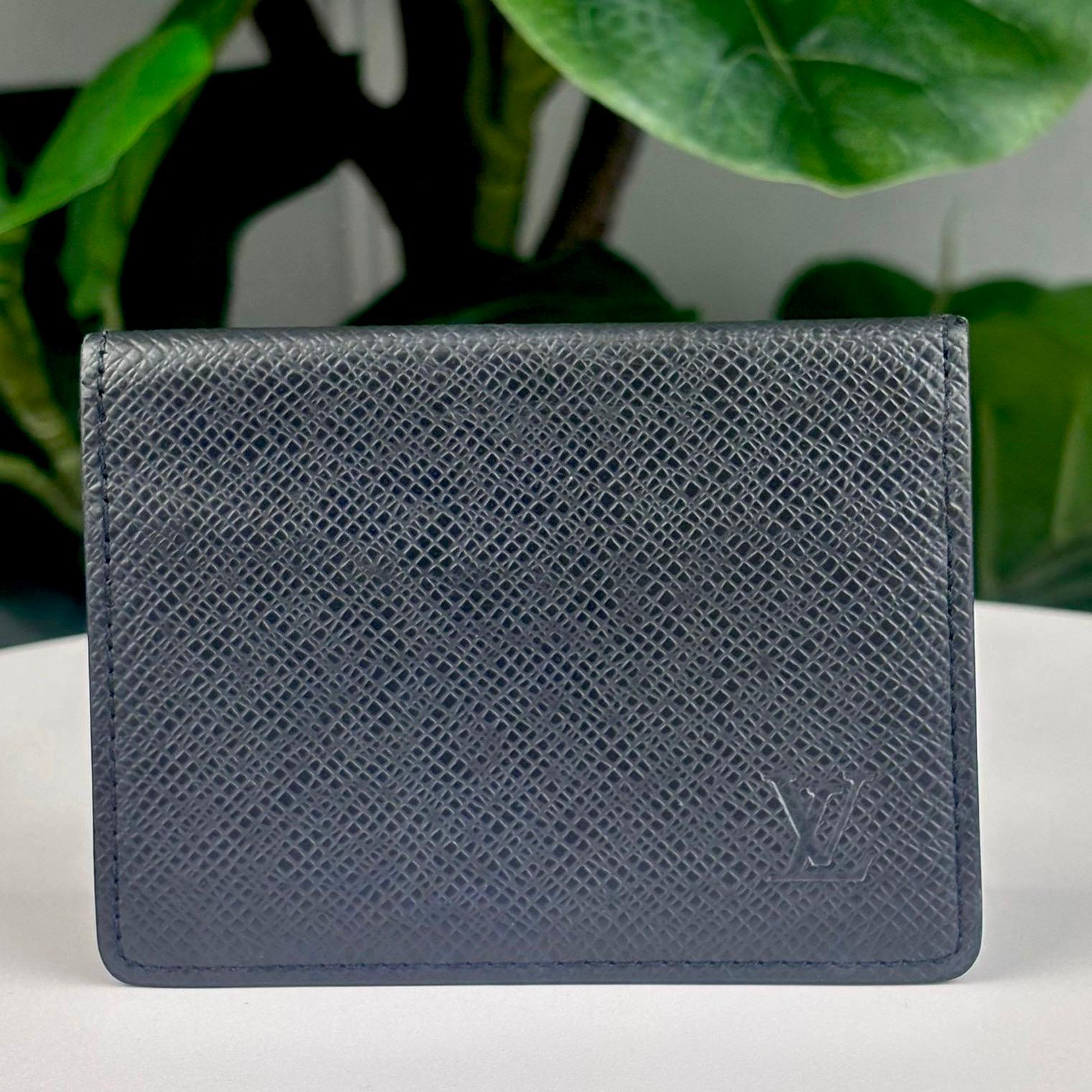 Authentic Louis Vuitton Taiga Leather Ardoise Card Case