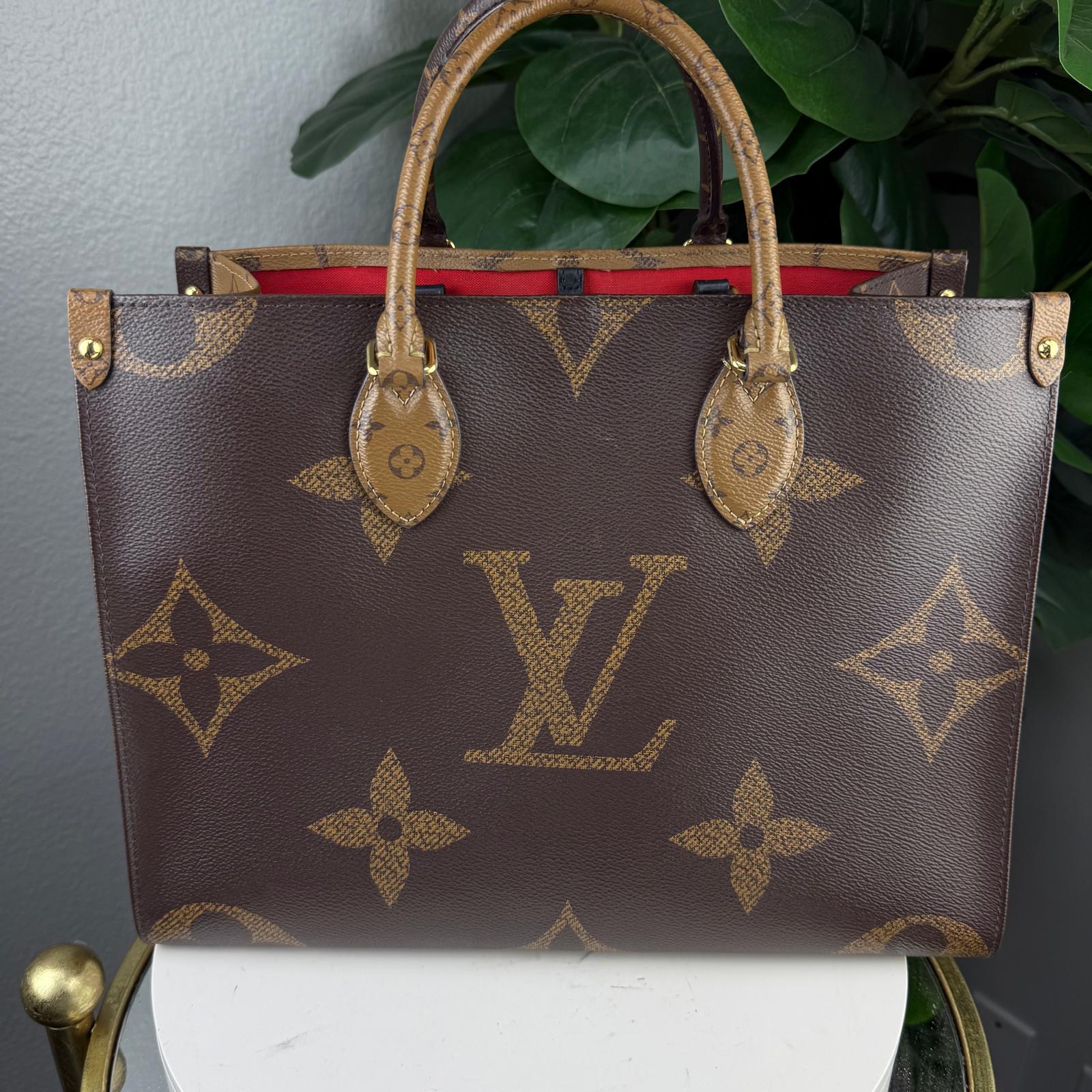 Authentic Louis Vuitton Monogram On the Go MM Tote Bag