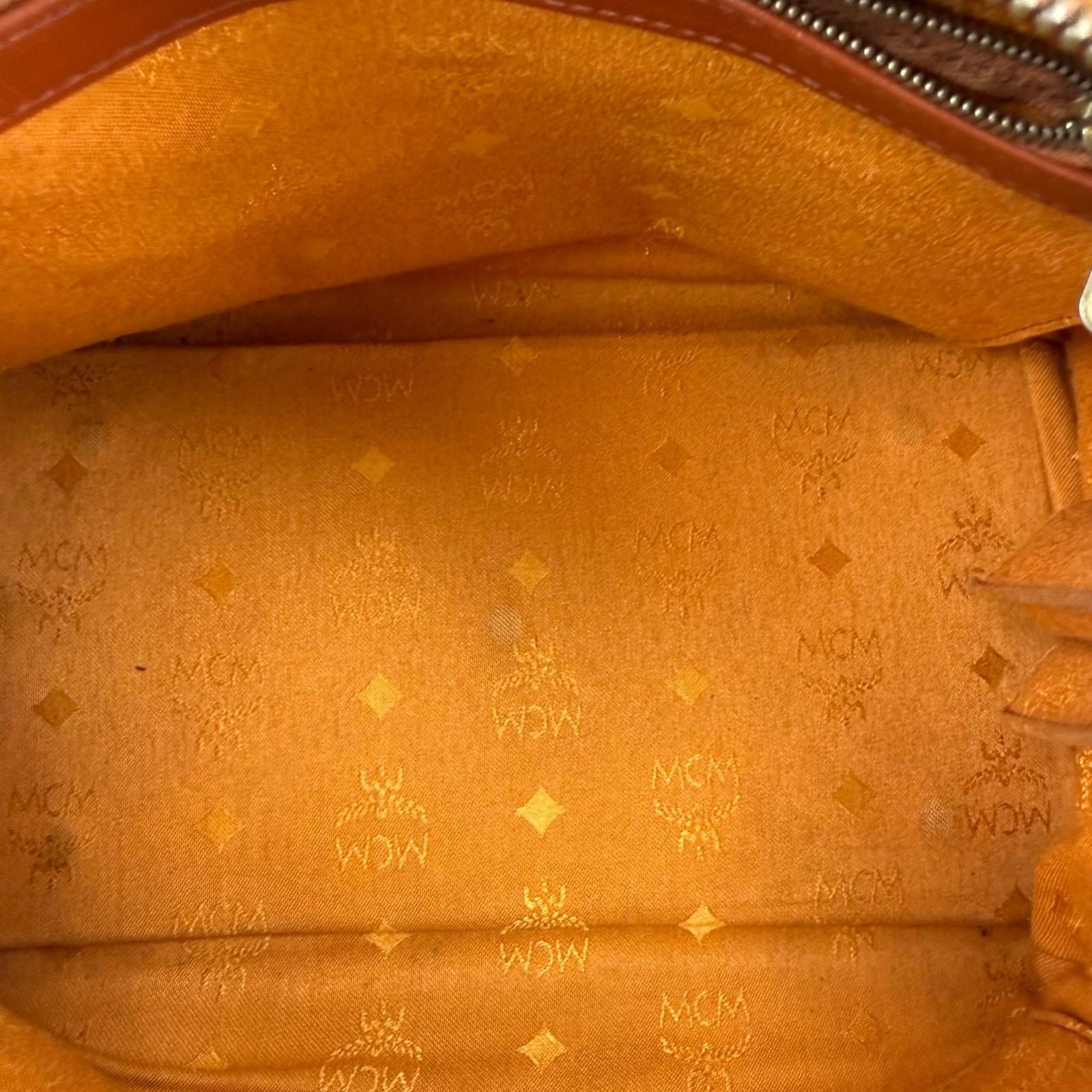 Authentic MCM Visetos Boston Bag