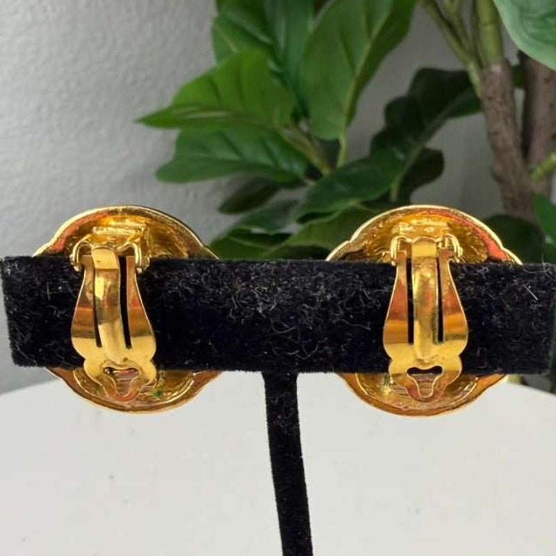 Authentic Chanel Gold-Plated Clip-on Earrings