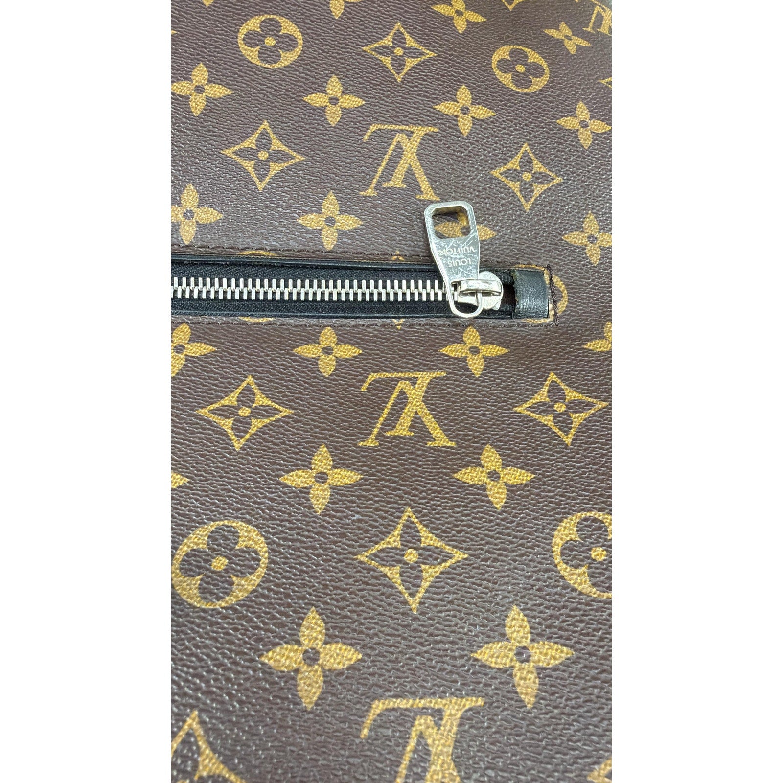 Louis Vuitton Josh Monogram Macassar Brown Black Backpack Bag Authentic Pre Owned