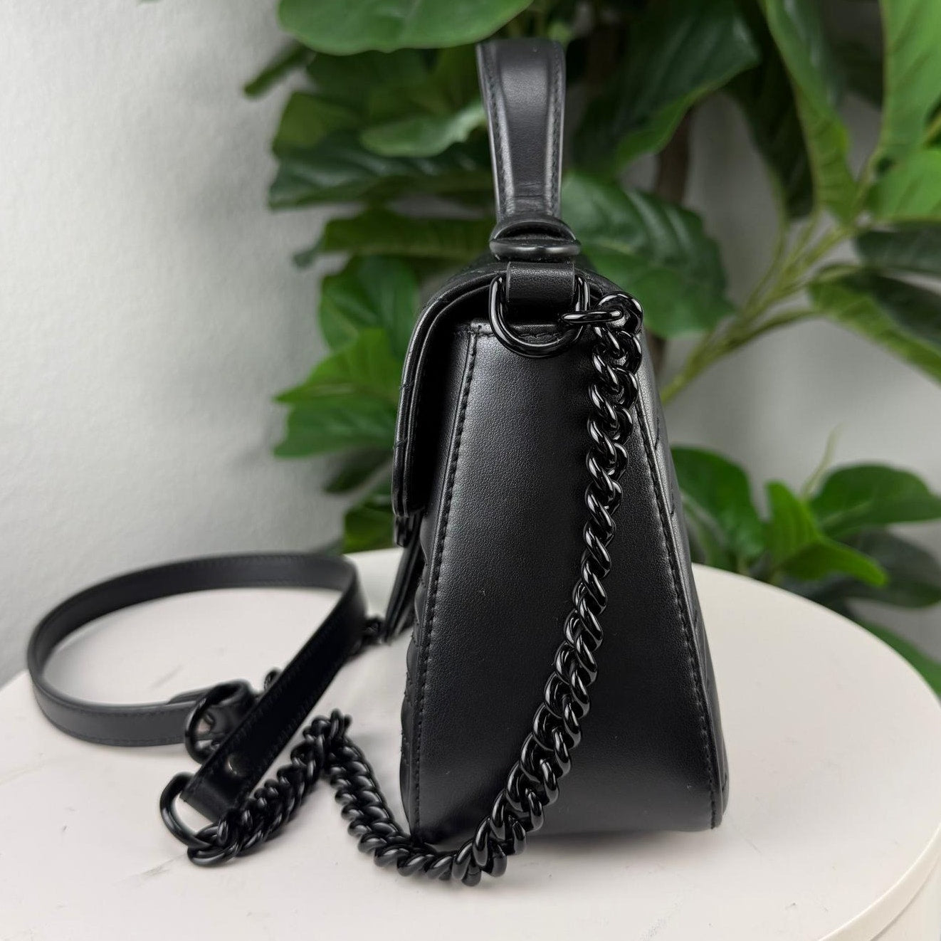 Authentic Gucci GG Marmont Top Handle Shoulder Bag