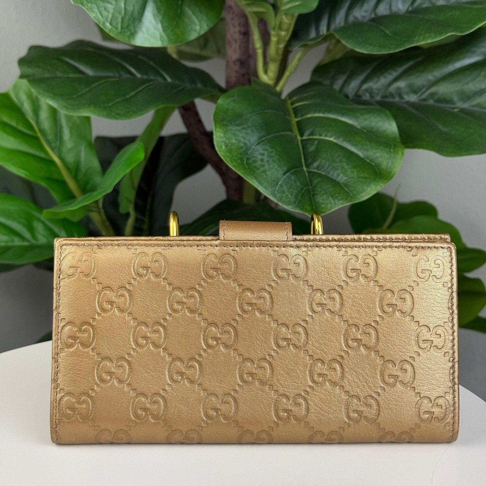 Authentic GUCCI Guccissima Guccissima Leather Gold