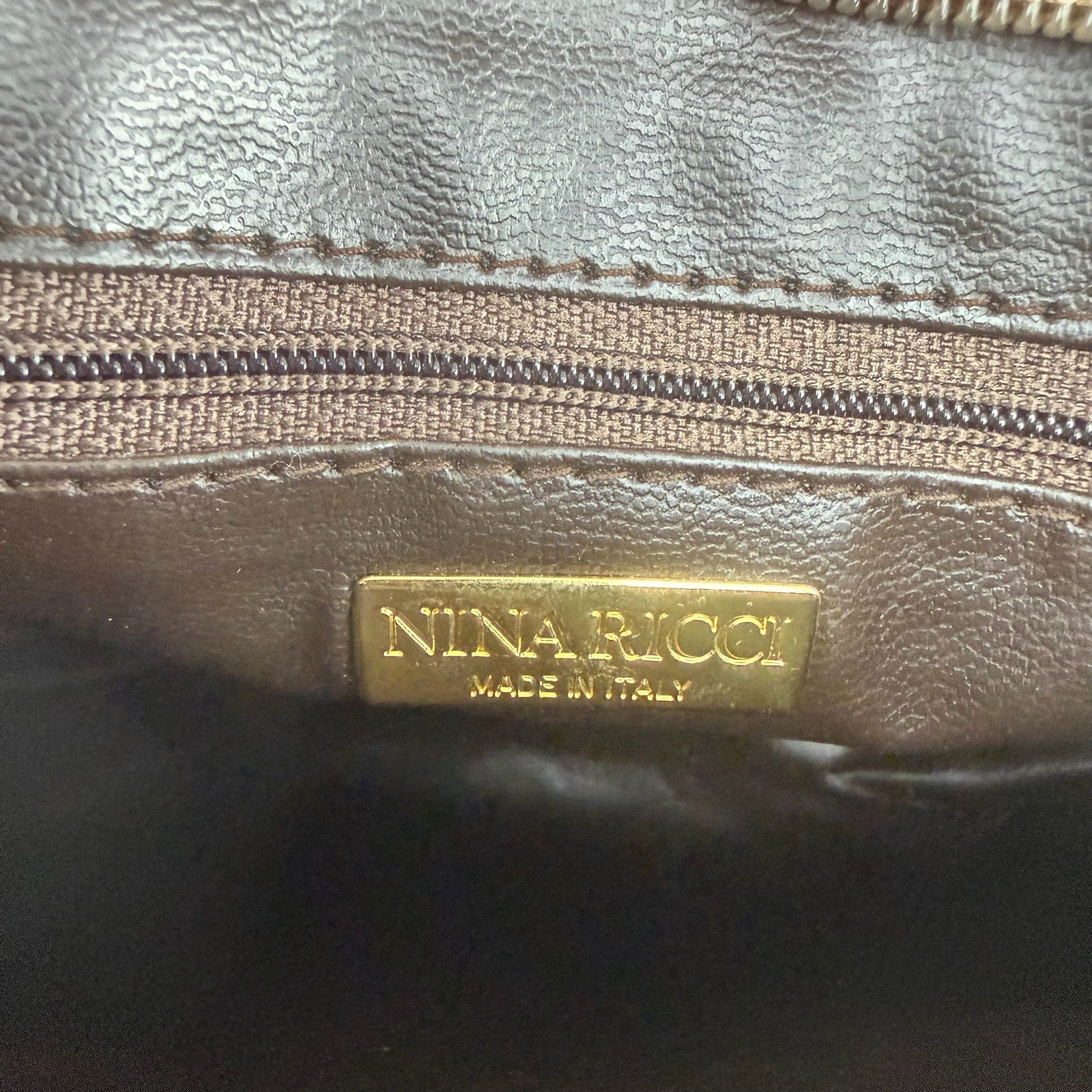 Nina Ricci Monogram Canvas Brown Crossbody Bag Authentic Pre Owned