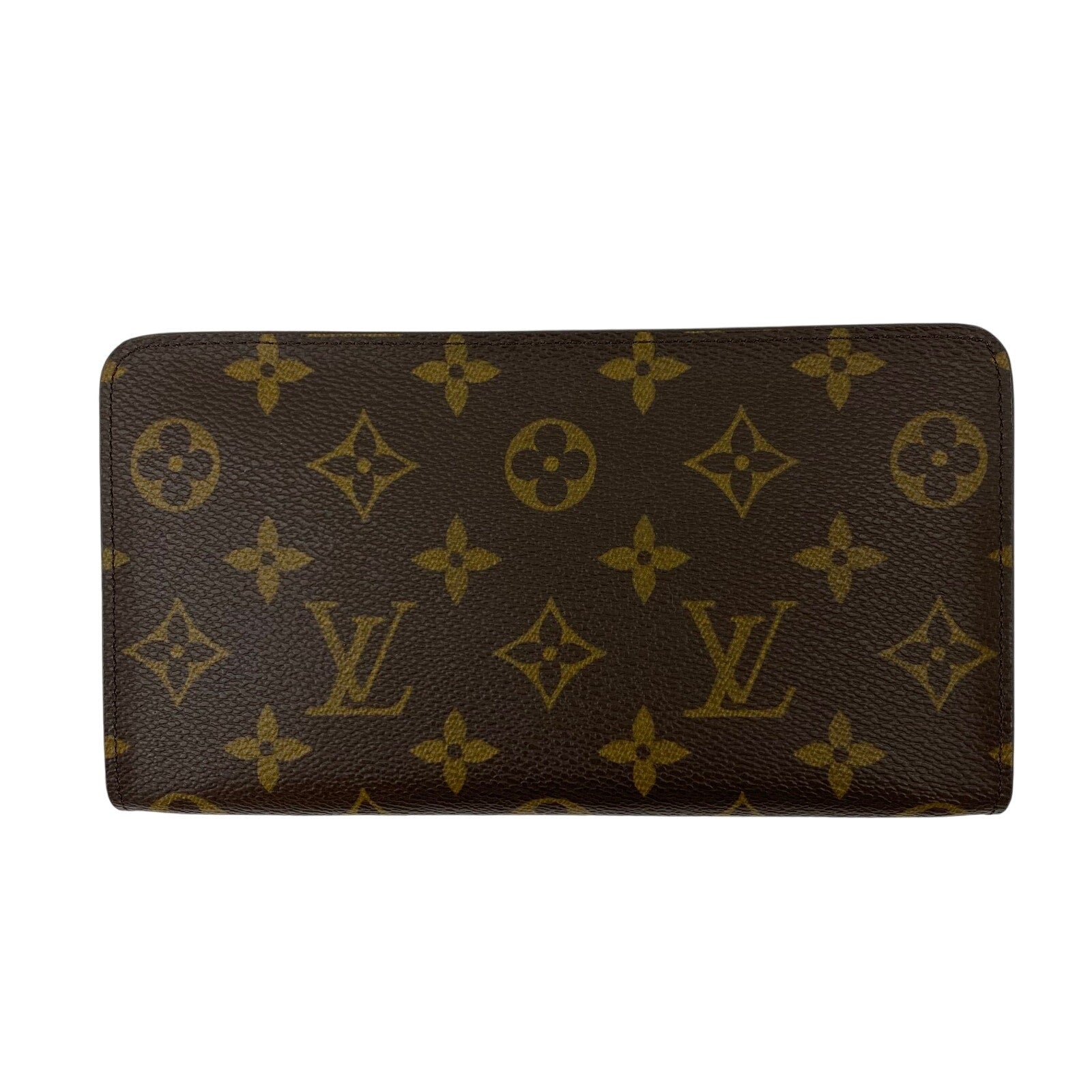 Authentic Louis Vuitton Monogram Porte Monnaie Zippy Long Wallet Brown