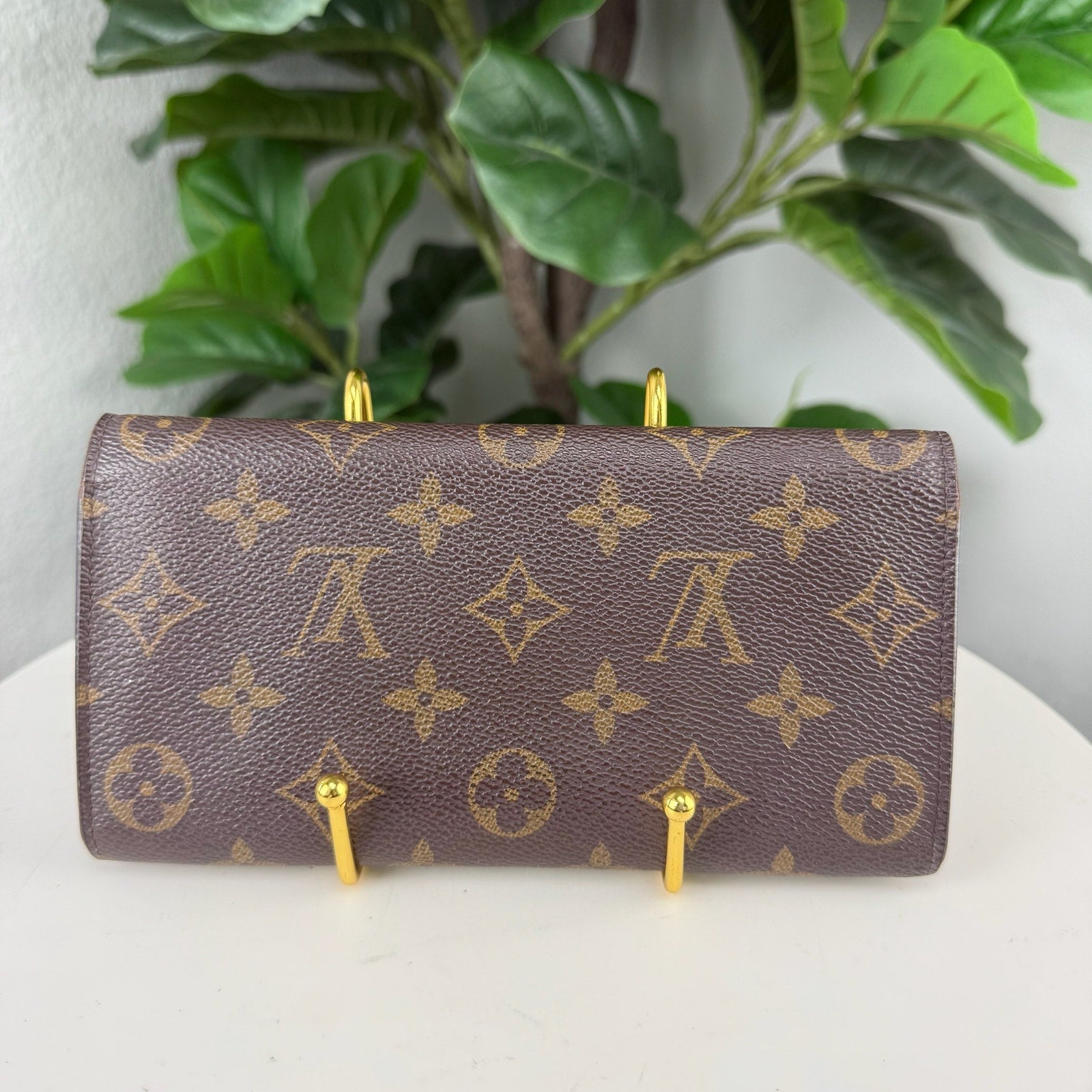 Louis Vuitton Monogram Canvas Rose Ballerine Long Wallet Authentic Pre Owned