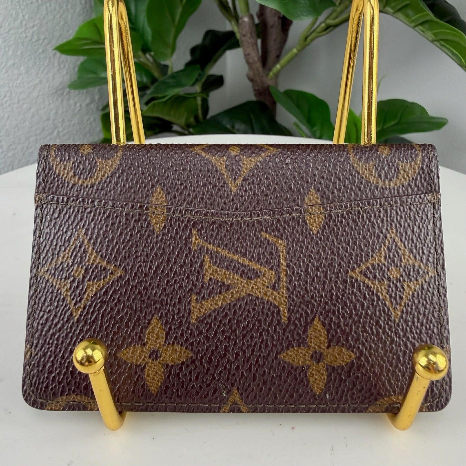 LOUIS VUITTON Carte Visite ブラウン Louis Vuitton Monogram Pochette Carte Visite Card Holder | LeveLuxBag