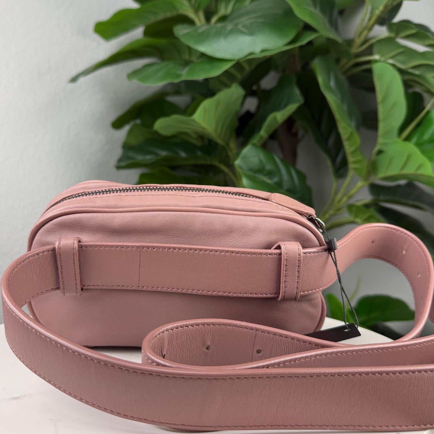 Authentic Bottega Veneta Nappa Intrecciato Belt Bag Mauve / Pink