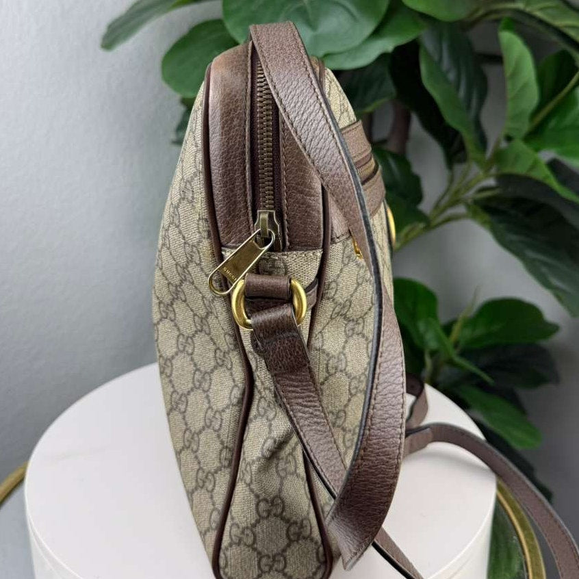 Authentic Gucci Ophidia GG Supreme Messenger Bag Beige