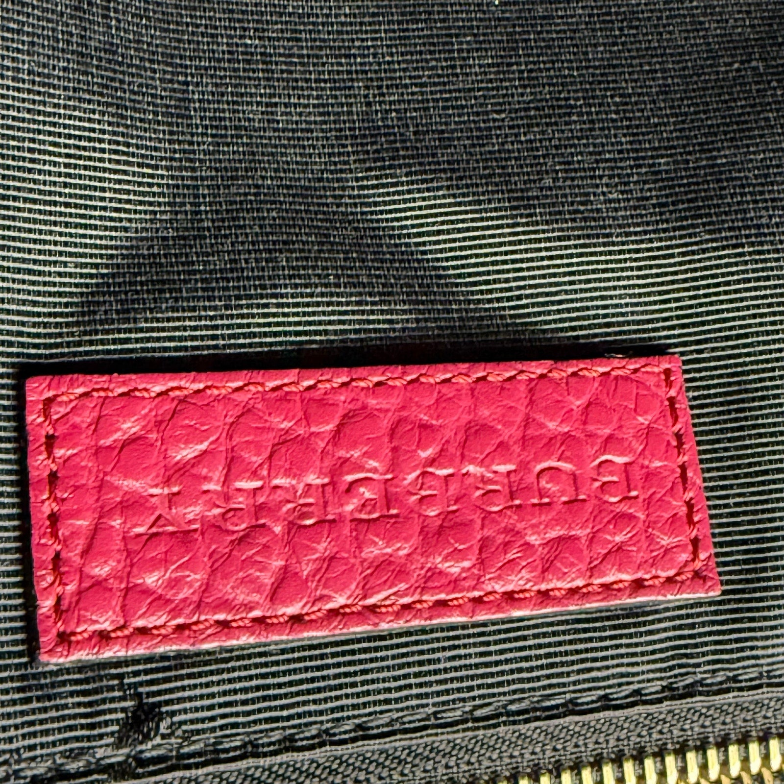 Authentic Burberry Pebbled Orchard Bowling Bag Pink Two-Way
