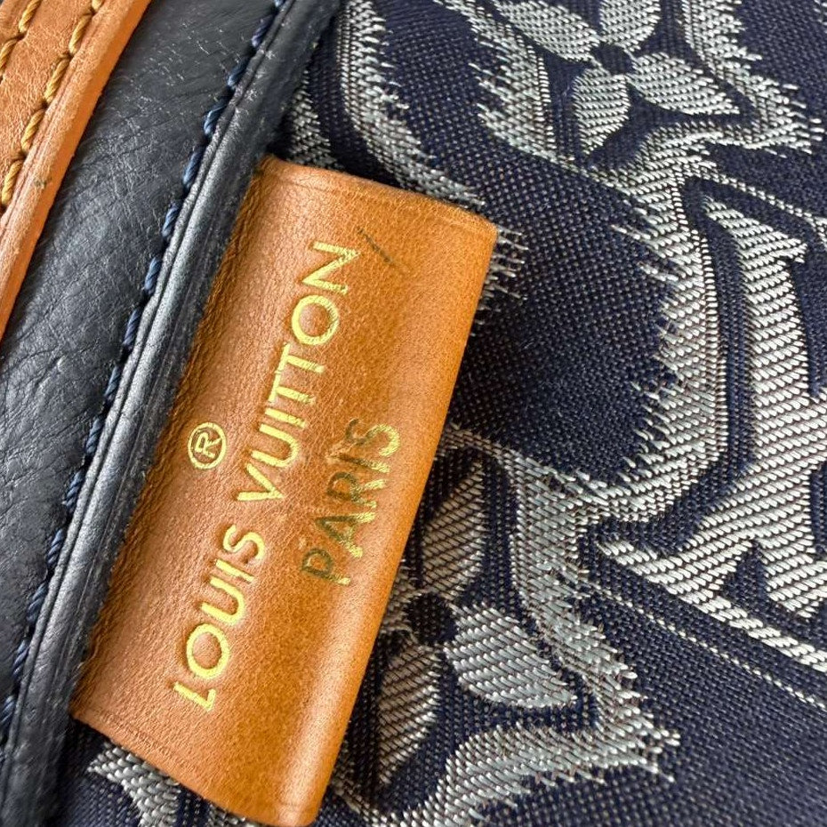 LIMITED EDITION Louis Vuitton Navy Jacquard Monogram Fabric Aviator Bag