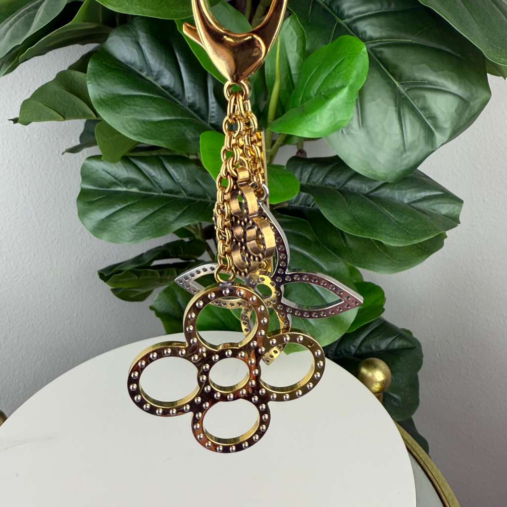 Authentic Louis Vuitton Bijoux Sac Tapage Metal Bag Charm Gold Silver