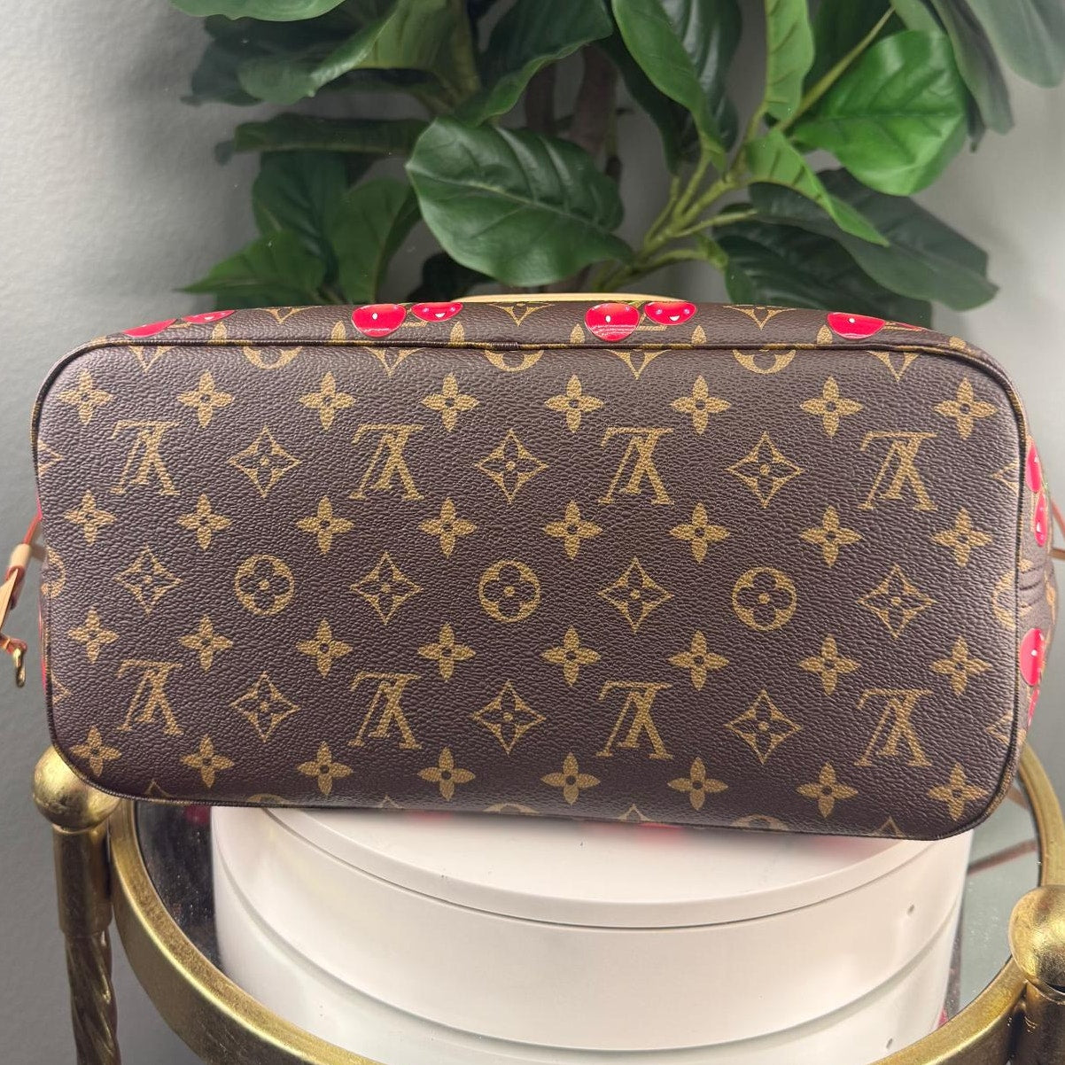 Louis Vuitton Takashi Murakami Cerises Neverfull MM Tote Bag Authentic Pre Owned