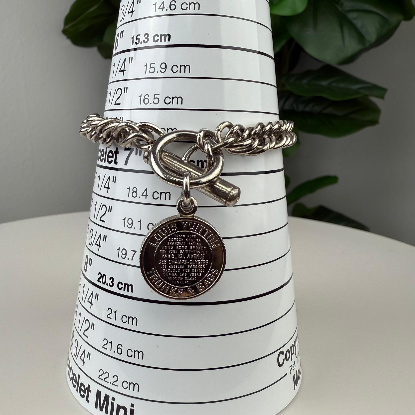 💎Authentic Louis Vuitton Hecate Stainless Steel Witchy Toggle Bracelet Size 6 3/4"