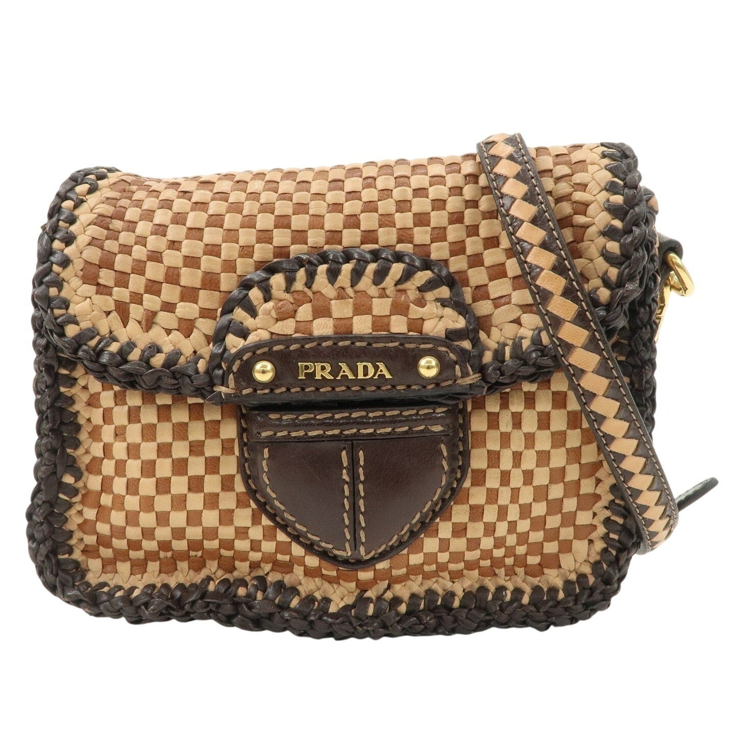 Authentic PRADA Madras Crossbody bag