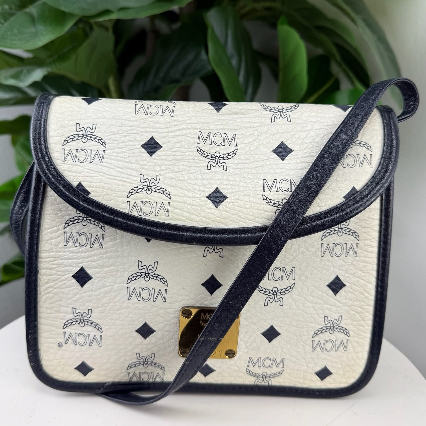 Authentic MCM Visetos Monogram Shoulder Bag