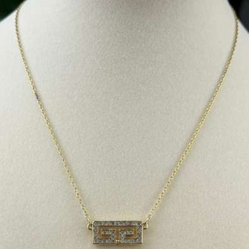 💎✨Authentic Givenchy GG Logo Chain Rhinestones Necklace