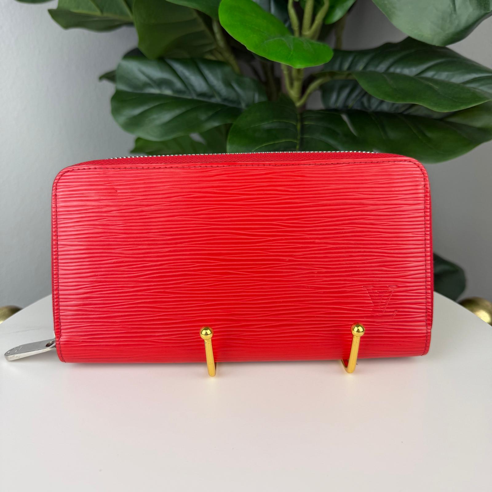 Authentic Louis Vuitton Epi Zippy Red Wallet Long Wallet