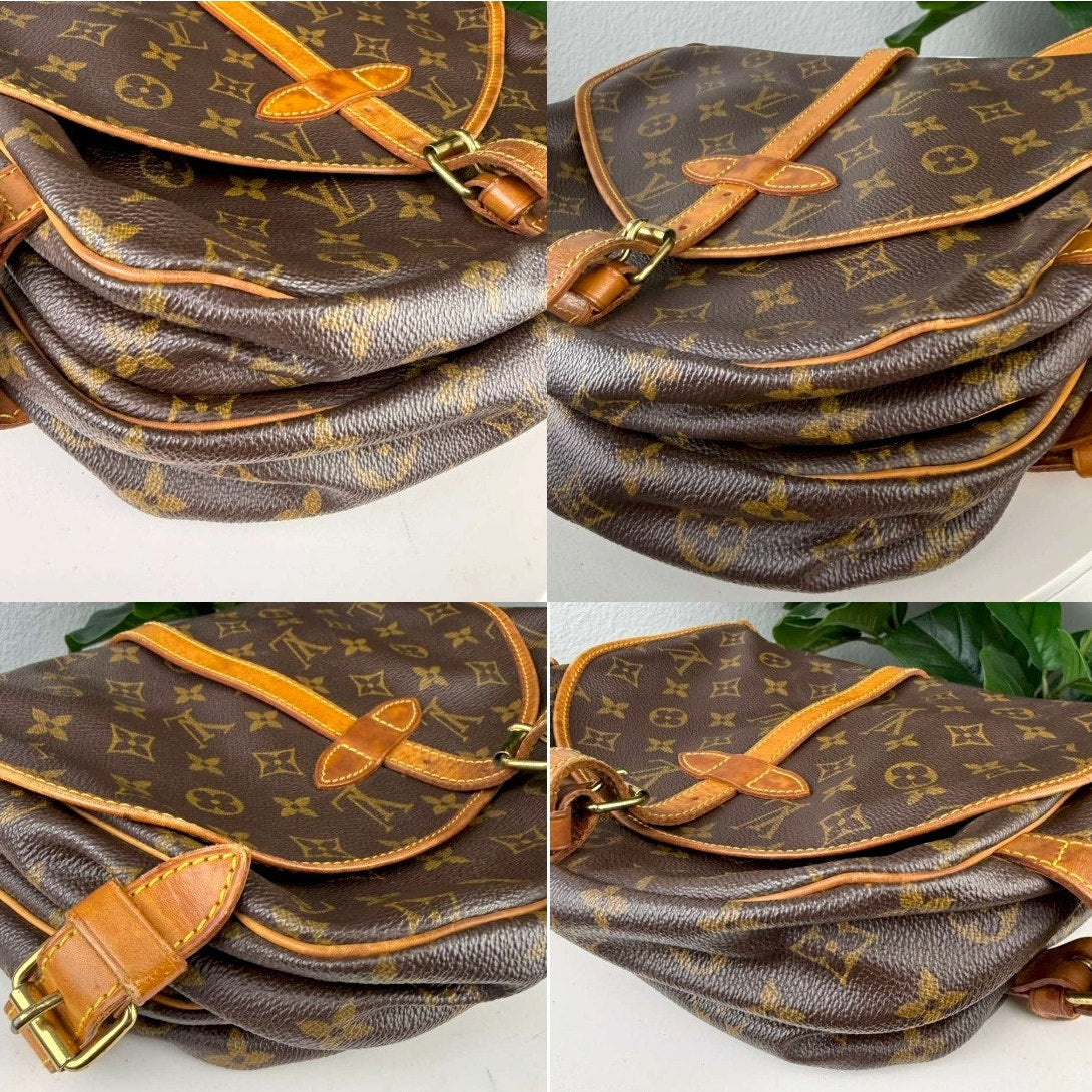 Authentic Louis Vuitton Monogram Saumur 30