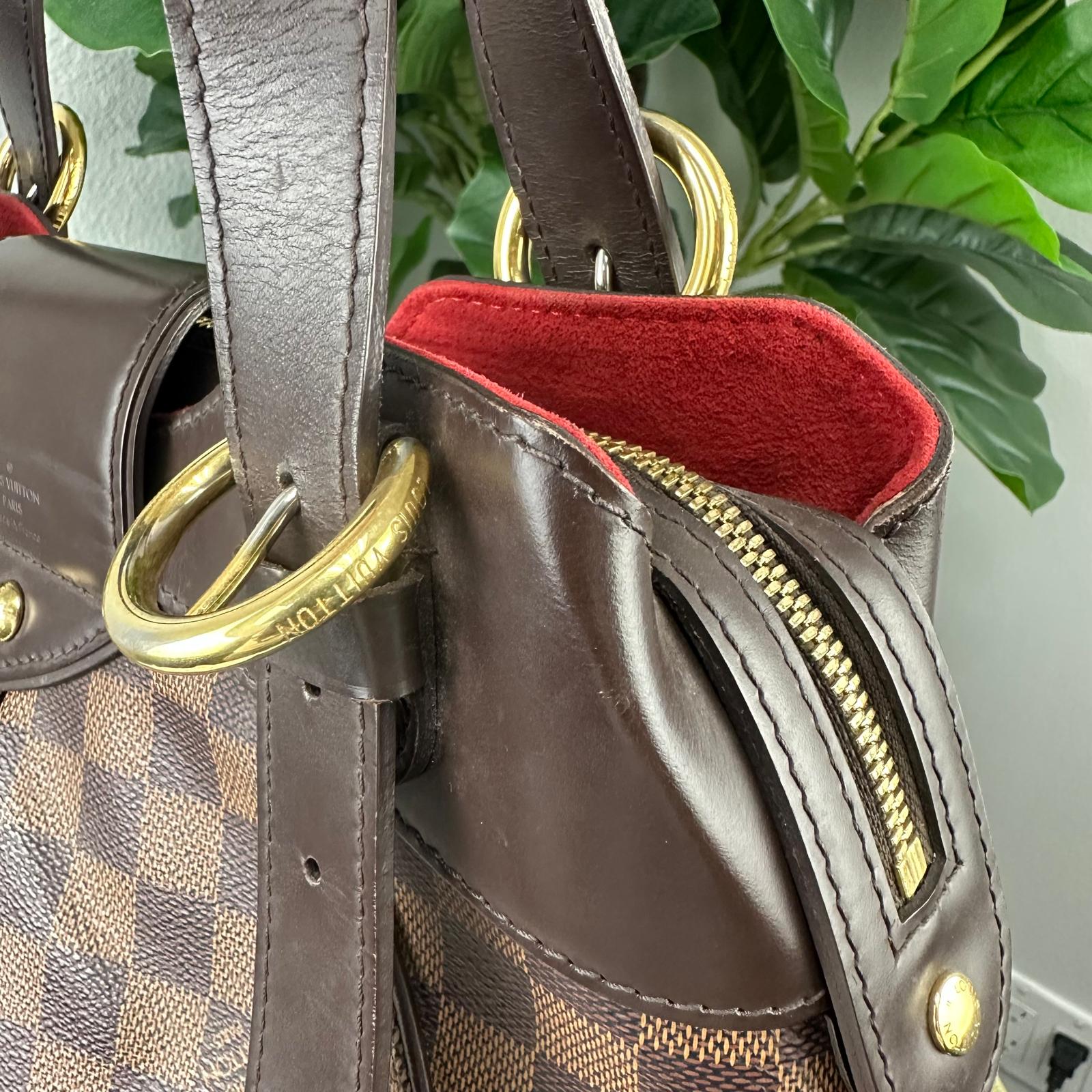 Authentic Louis Vuitton Sistina PM Damier Ebene Handbag