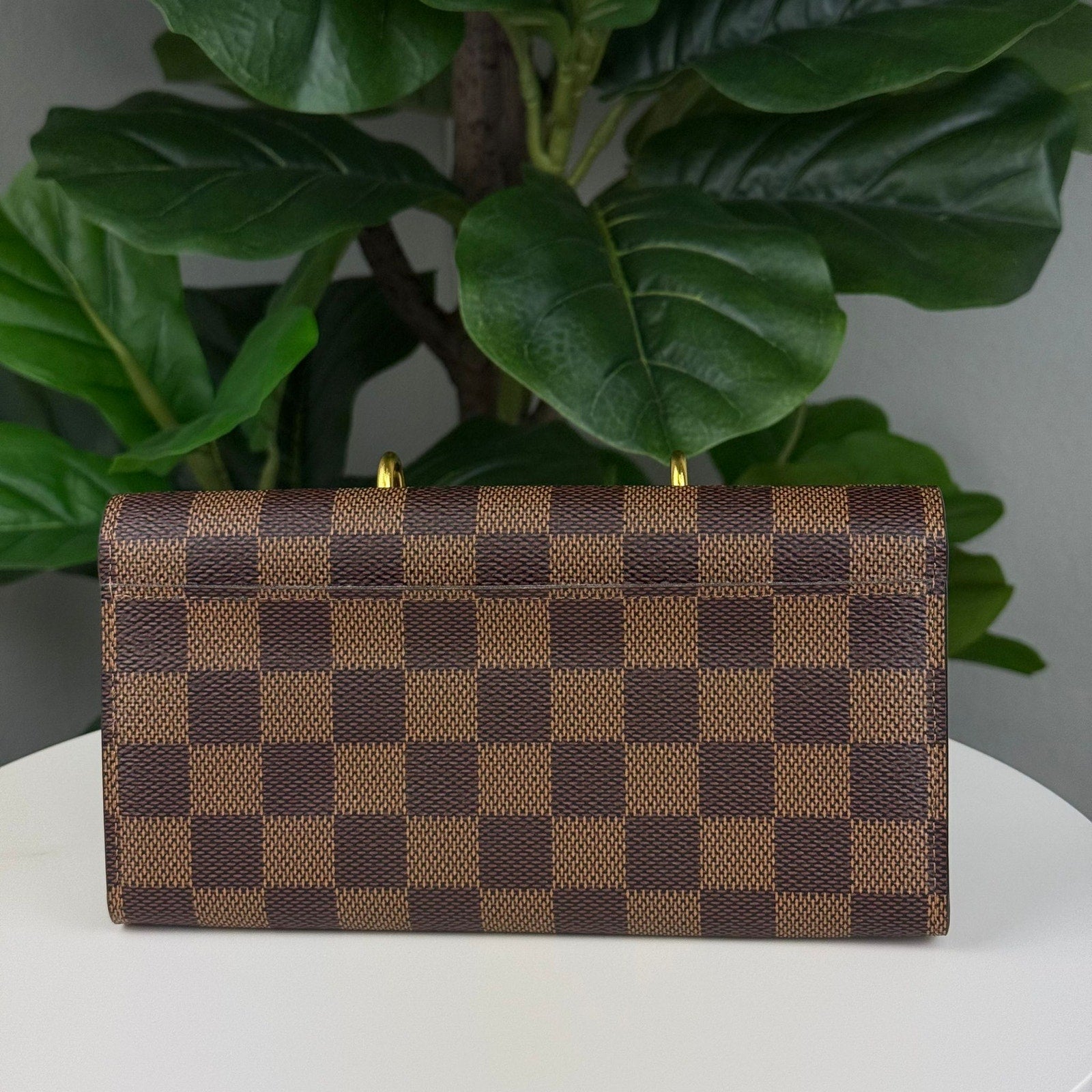 Authentic Louis Vuitton Damier Ebene Sarah long Wallet