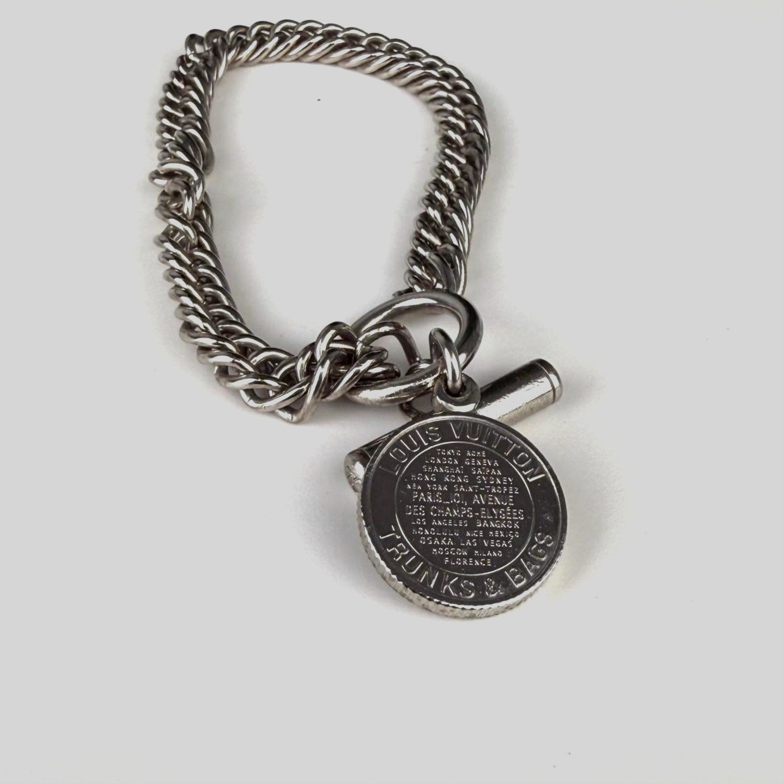 💎Authentic Louis Vuitton Hecate Stainless Steel Witchy Toggle Bracelet Size 6 3/4"