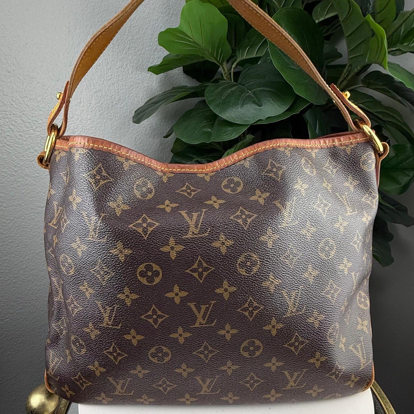 Authentic  Louis Vuitton Monogram Canvas Delightful PM Hobo Bag