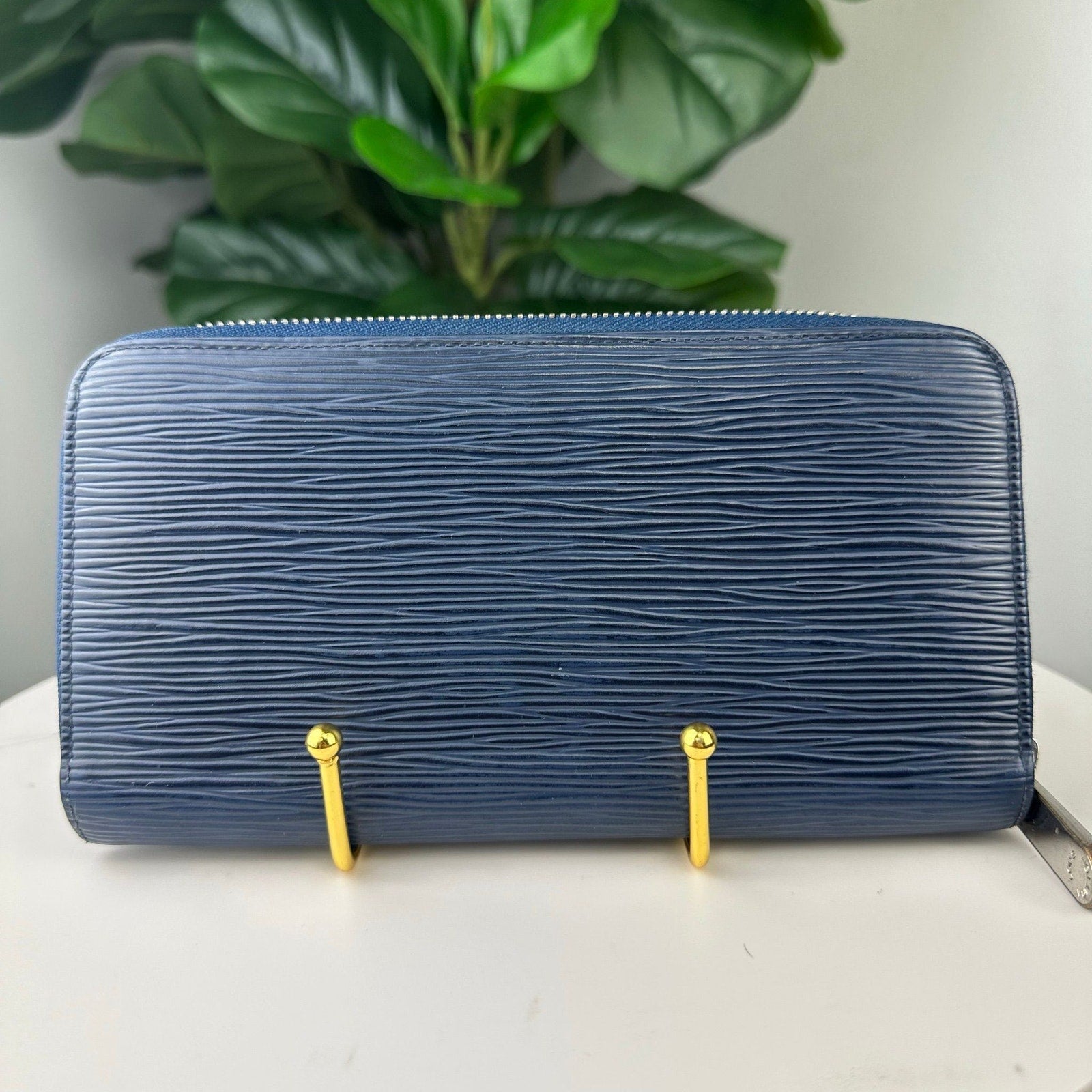 💎Authentic LOUIS VUITTON Epi Zippy Wallet Long Wallet Navy Blue