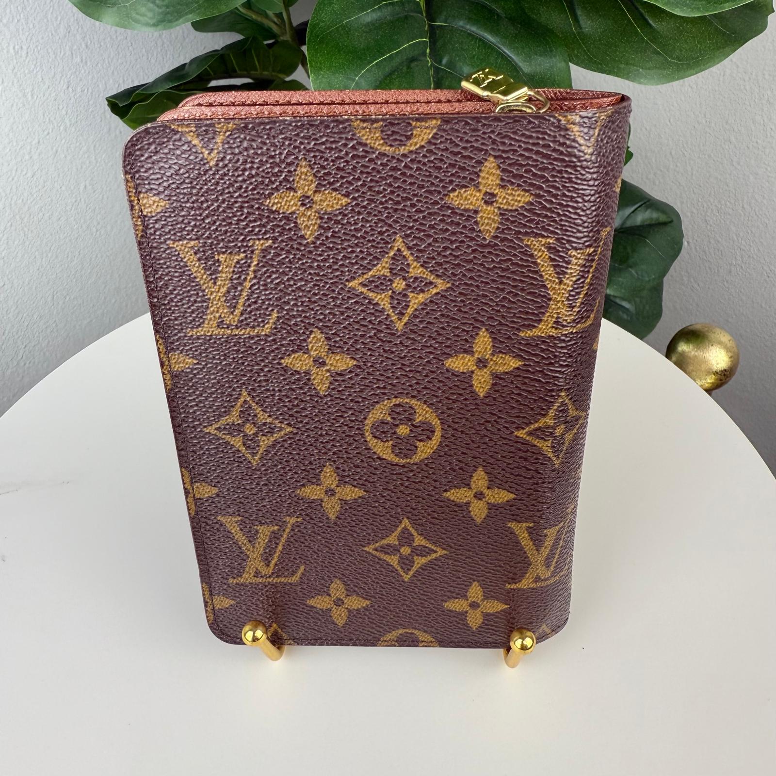 Authentic Louis Vuitton Monogram Porte Monnaie Zip Wallet