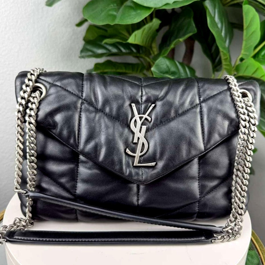 Authentic Saint Laurent Loulou Puffer Shoulder Bag YSL