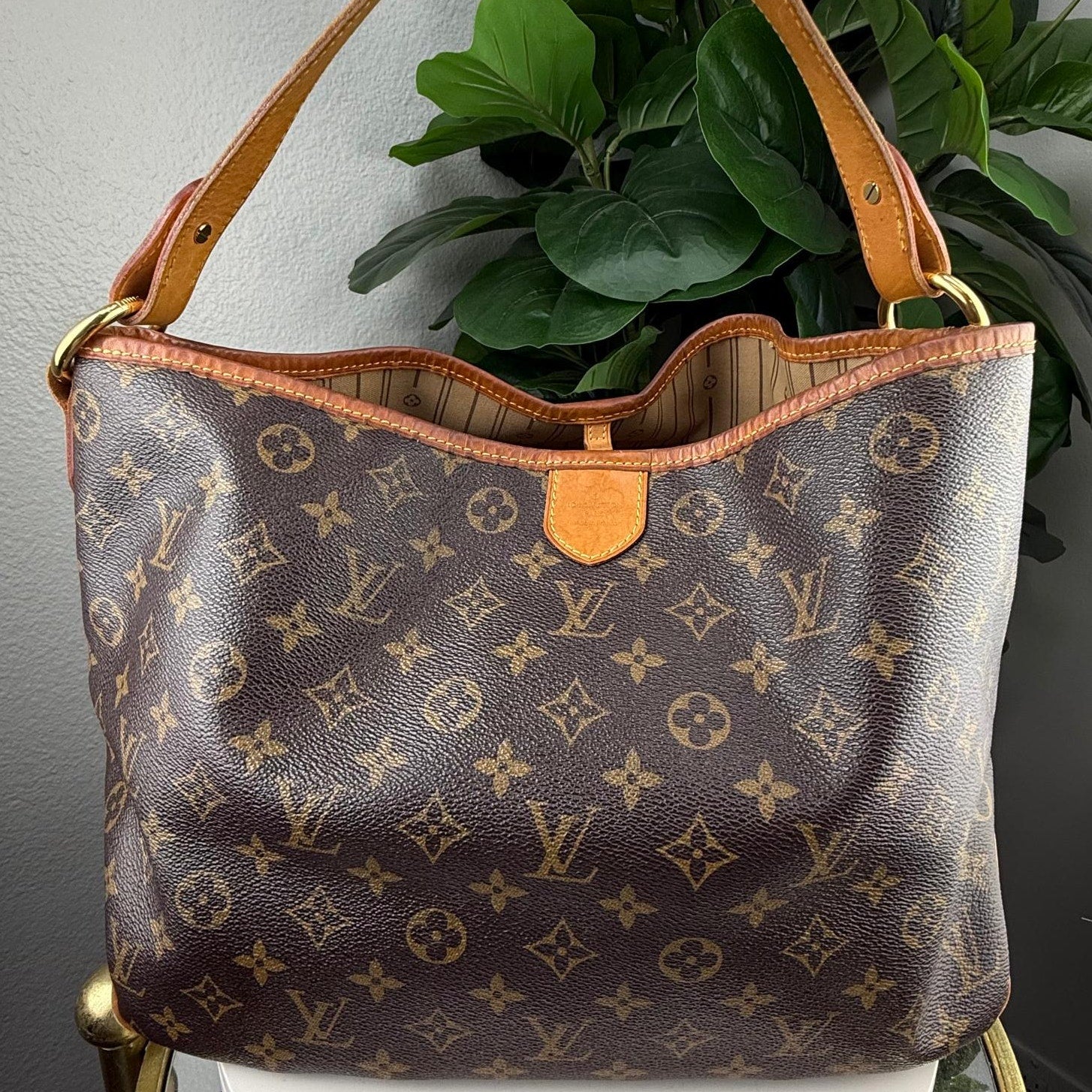 Authentic  Louis Vuitton Monogram Canvas Delightful PM Hobo Bag
