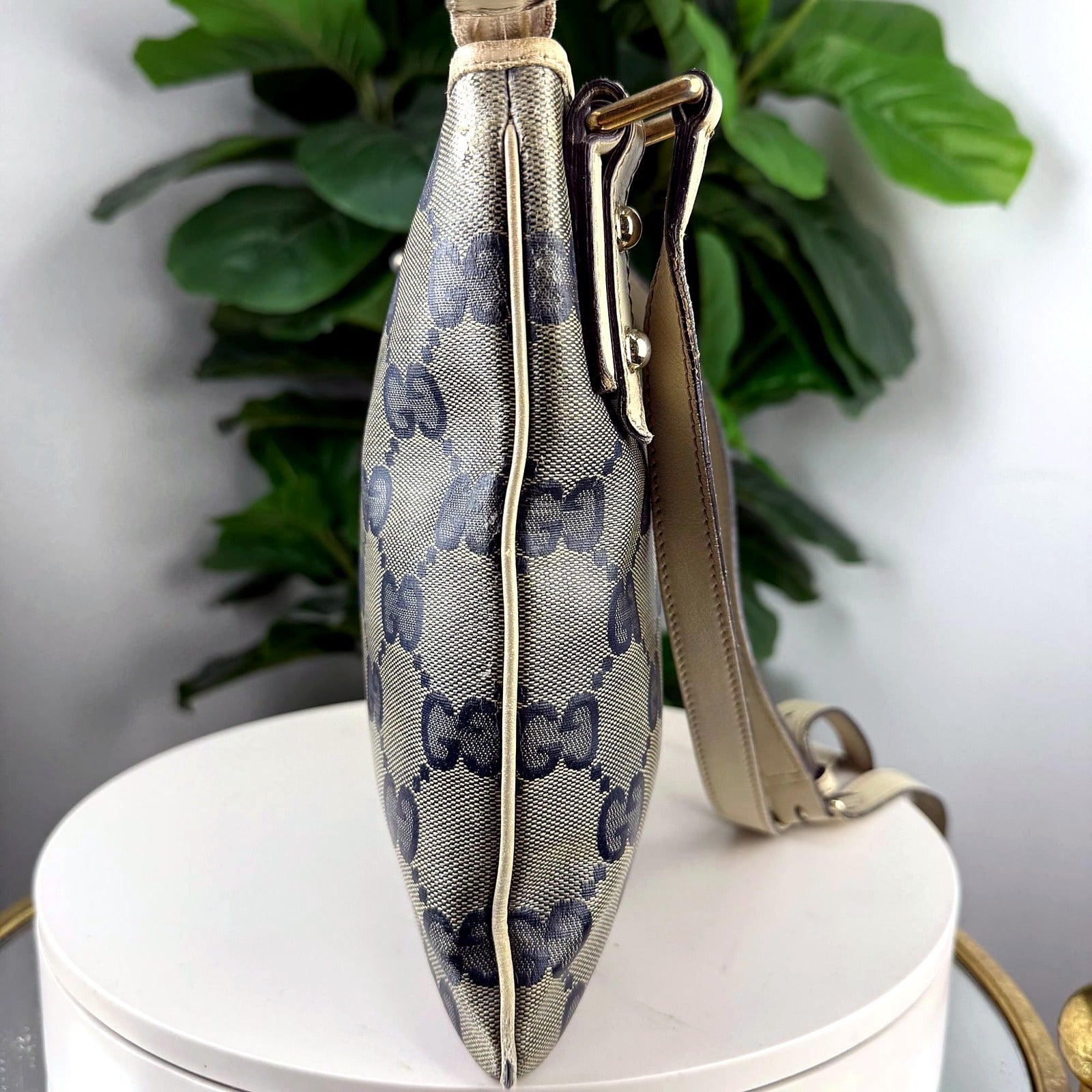 Authentic Gucci GG Canvas Crossbody Bag