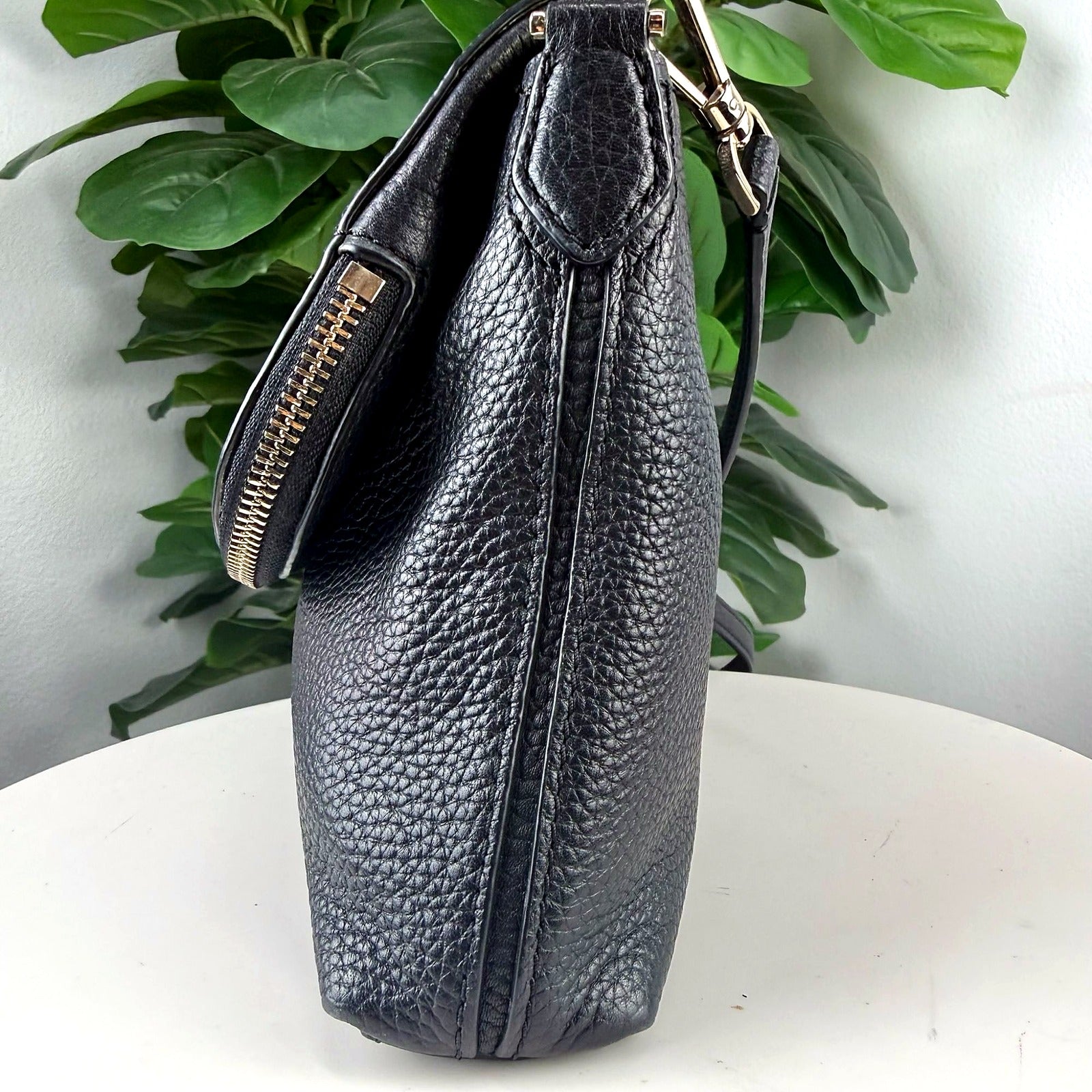 Authentic Kate Spade New York Black Leather Crossbody Bag
