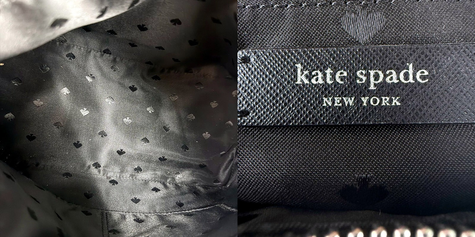 Authentic Kate Spade New York Black and White Wave Print Dome Satchel
