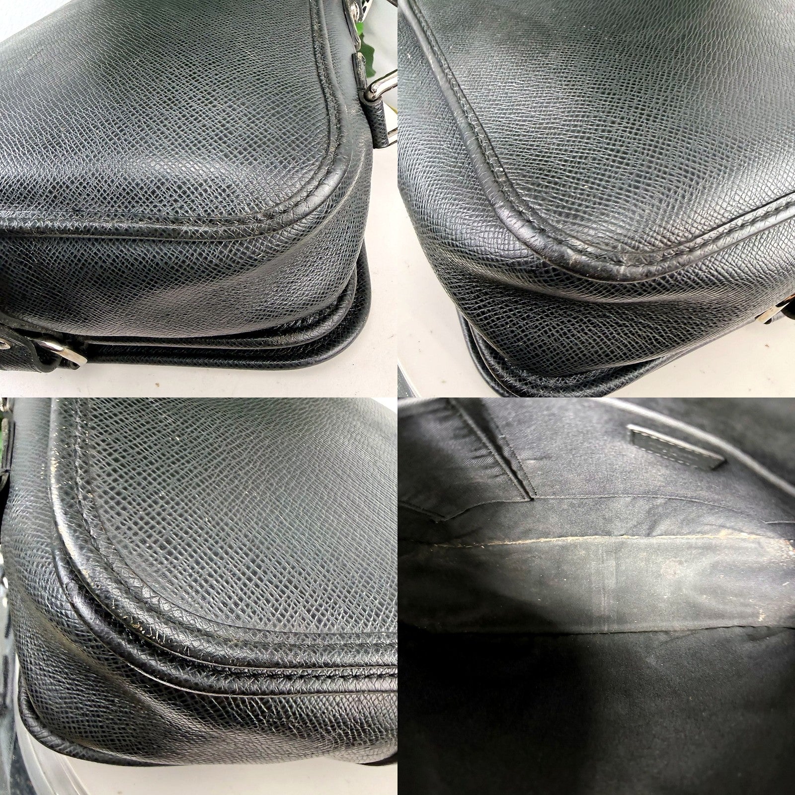Condition detail: edge wear and interior seam