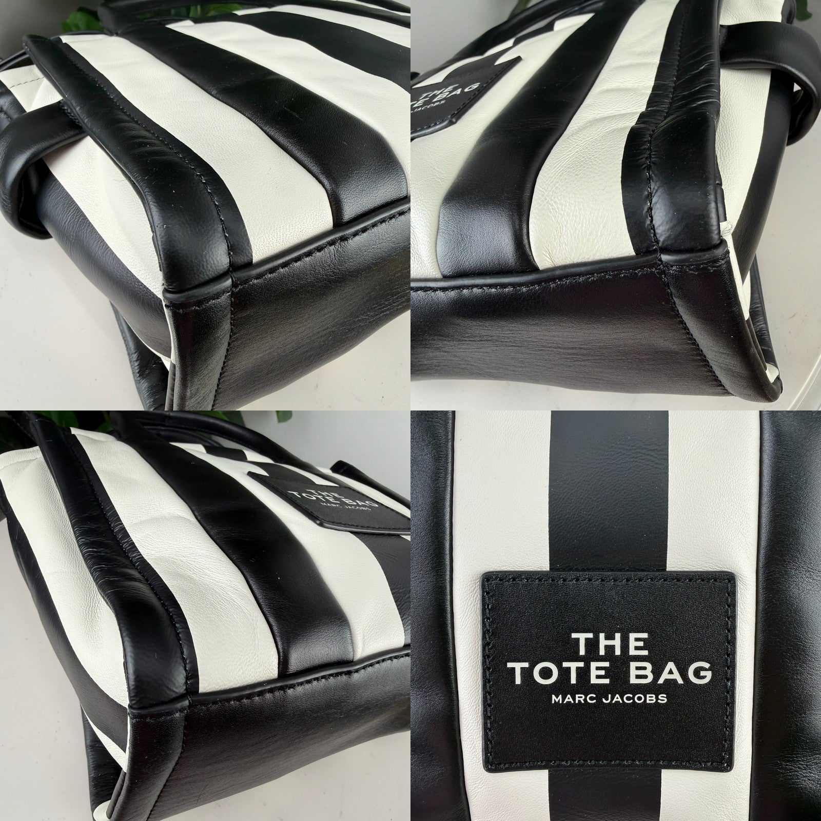Marc Jacobs The Tote Bag black white stripe - view 4