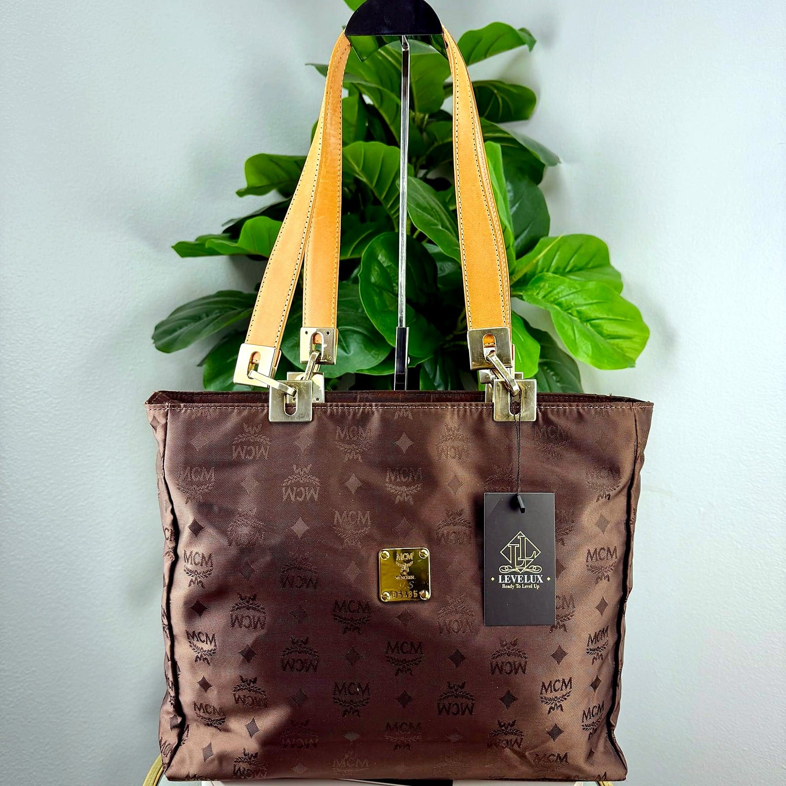 Authentic Vintage MCM Munchen Jacquard Tote front
