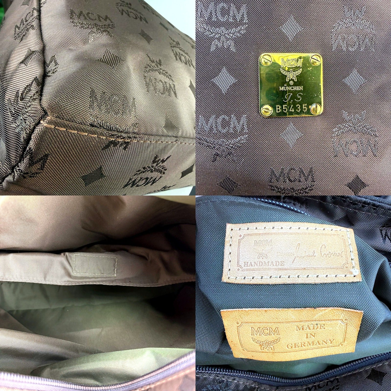 MCM Munchen Jacquard Tote tags and plate