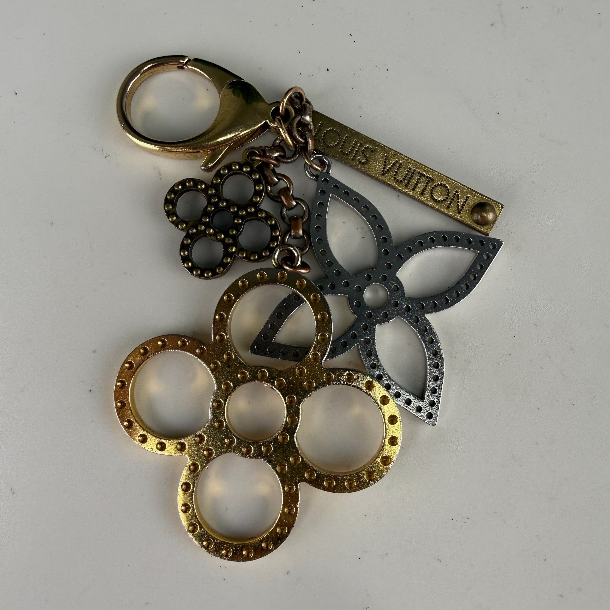 Louis Vuitton monogram flower bag charm - view 1