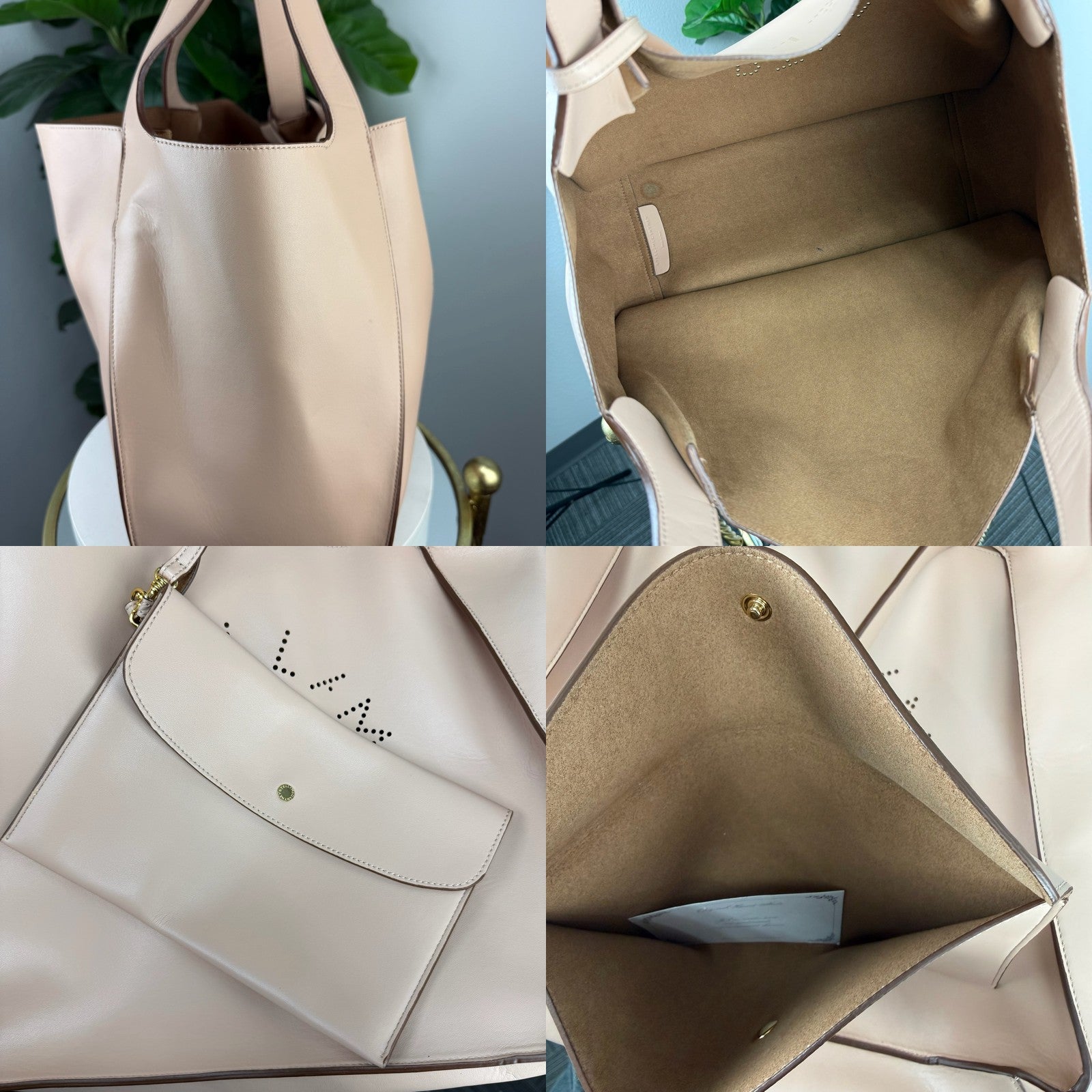 Stella McCartney logo tote blush - view 4
