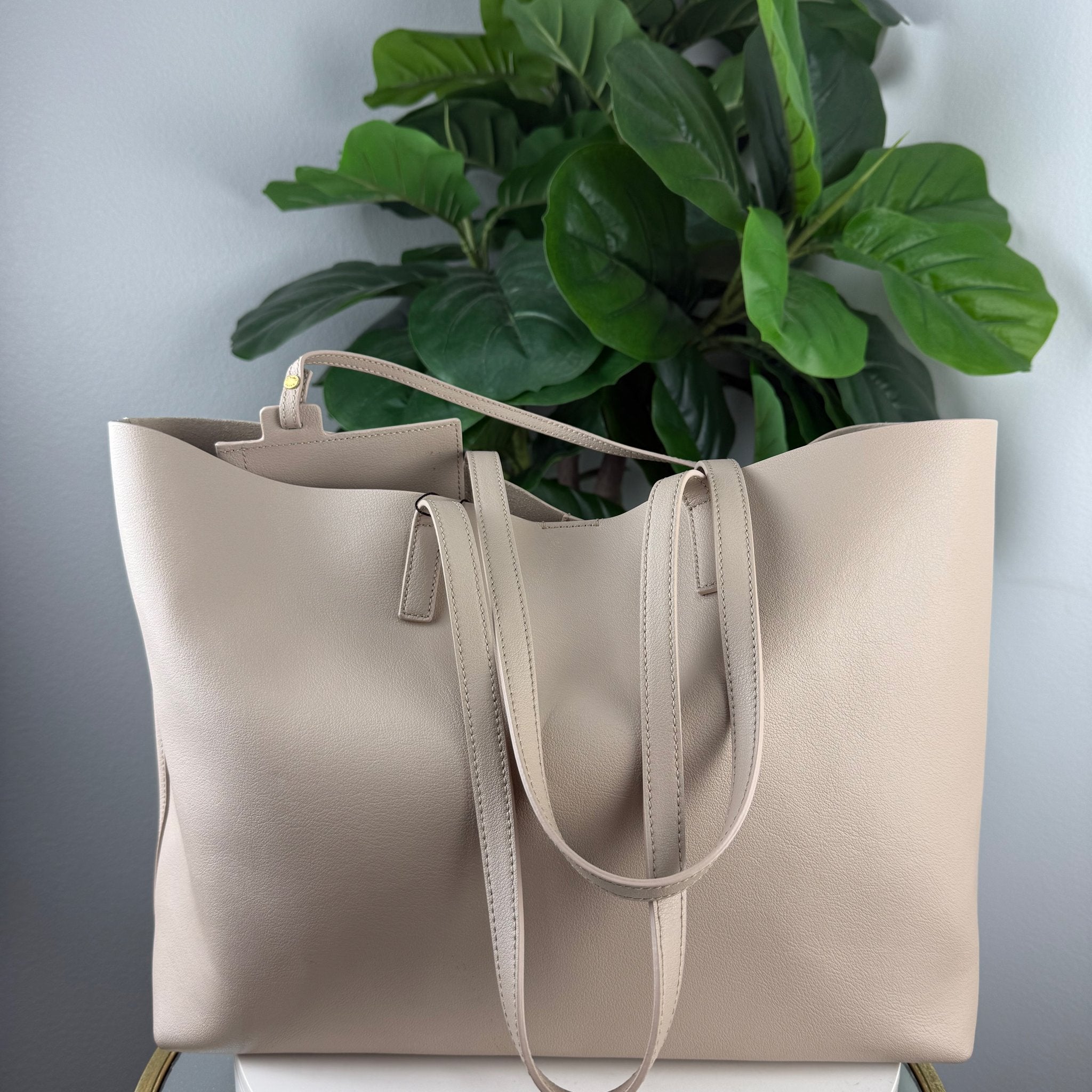 YSL Shopping Tote beige - back